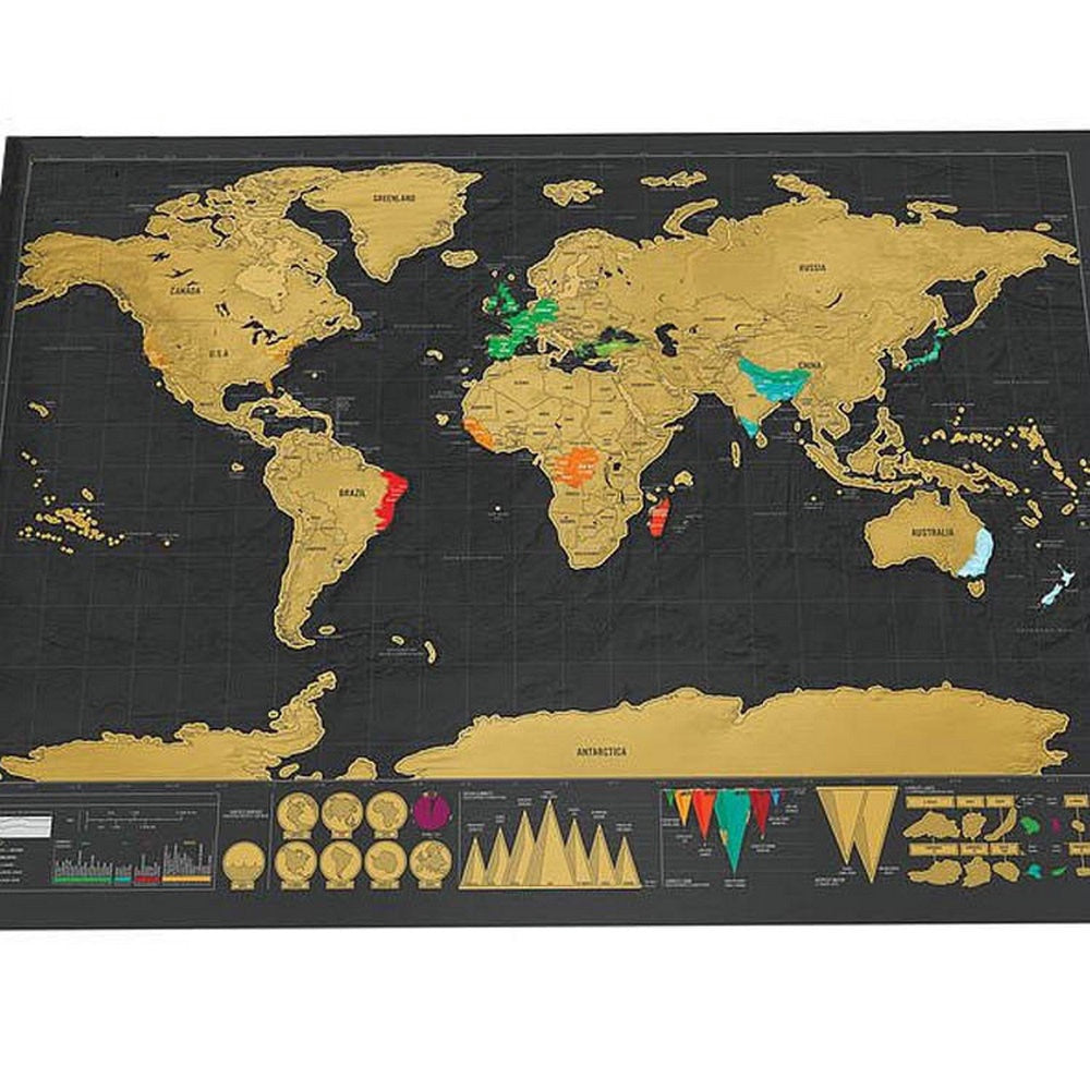 Deluxe Scratch Off World Map