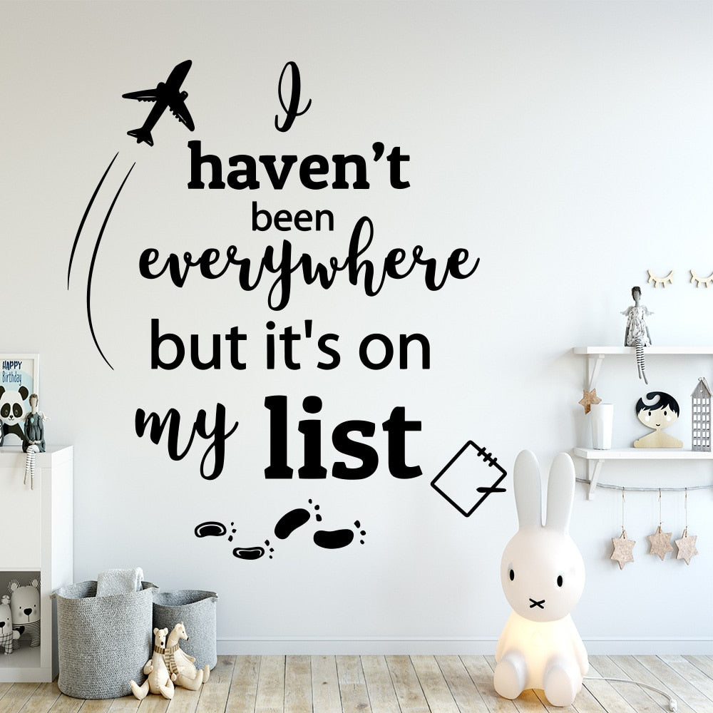 Vinyl Decal Travel Quote